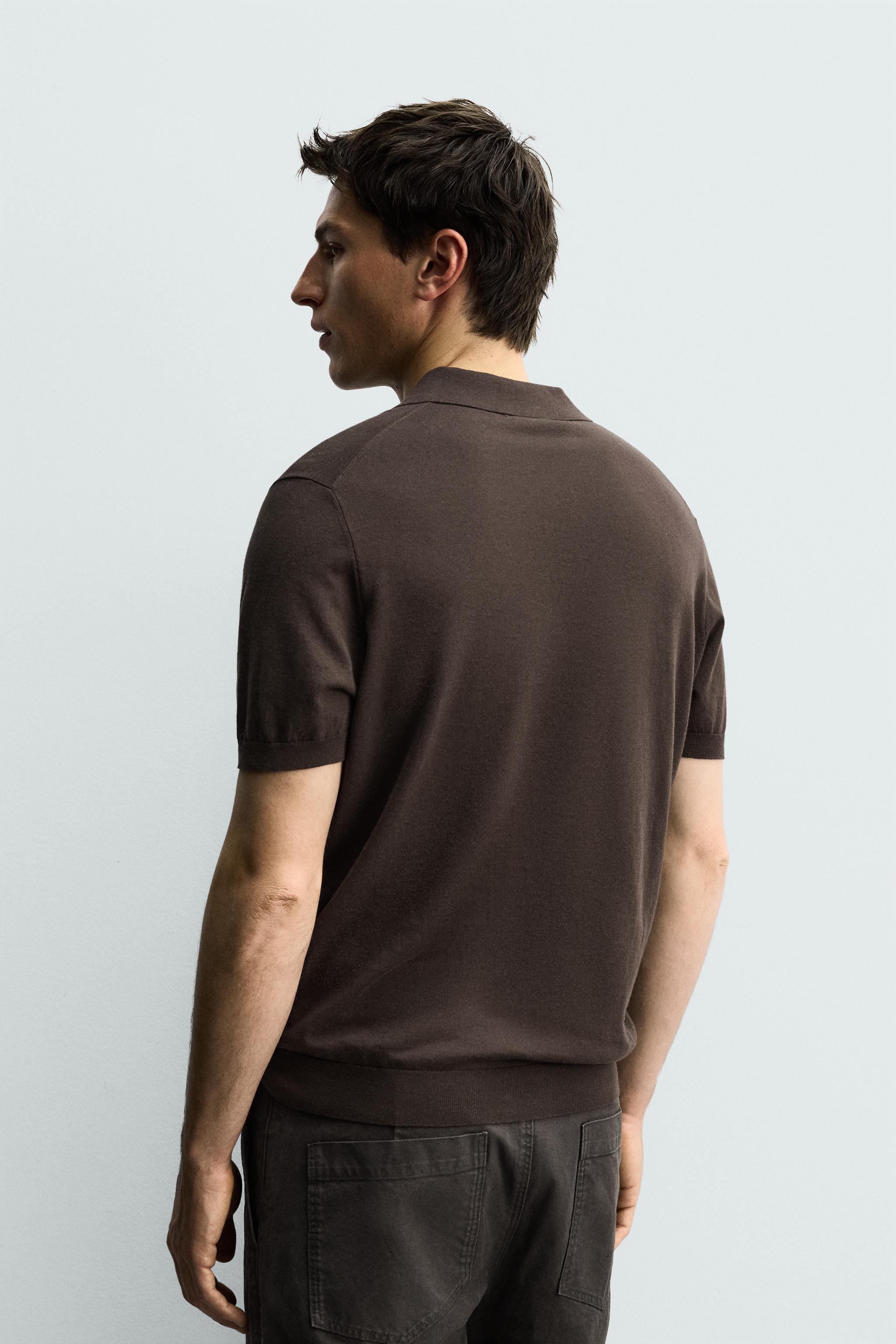POLO REGULAR FIT EN COTON ET LIN